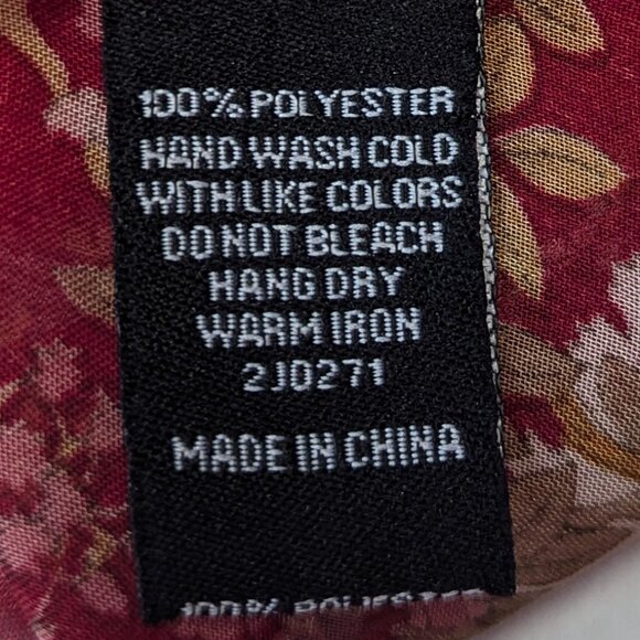 Cecico Size Medium Burgundy Floral Sheer Wrap - Picture 7 of 15